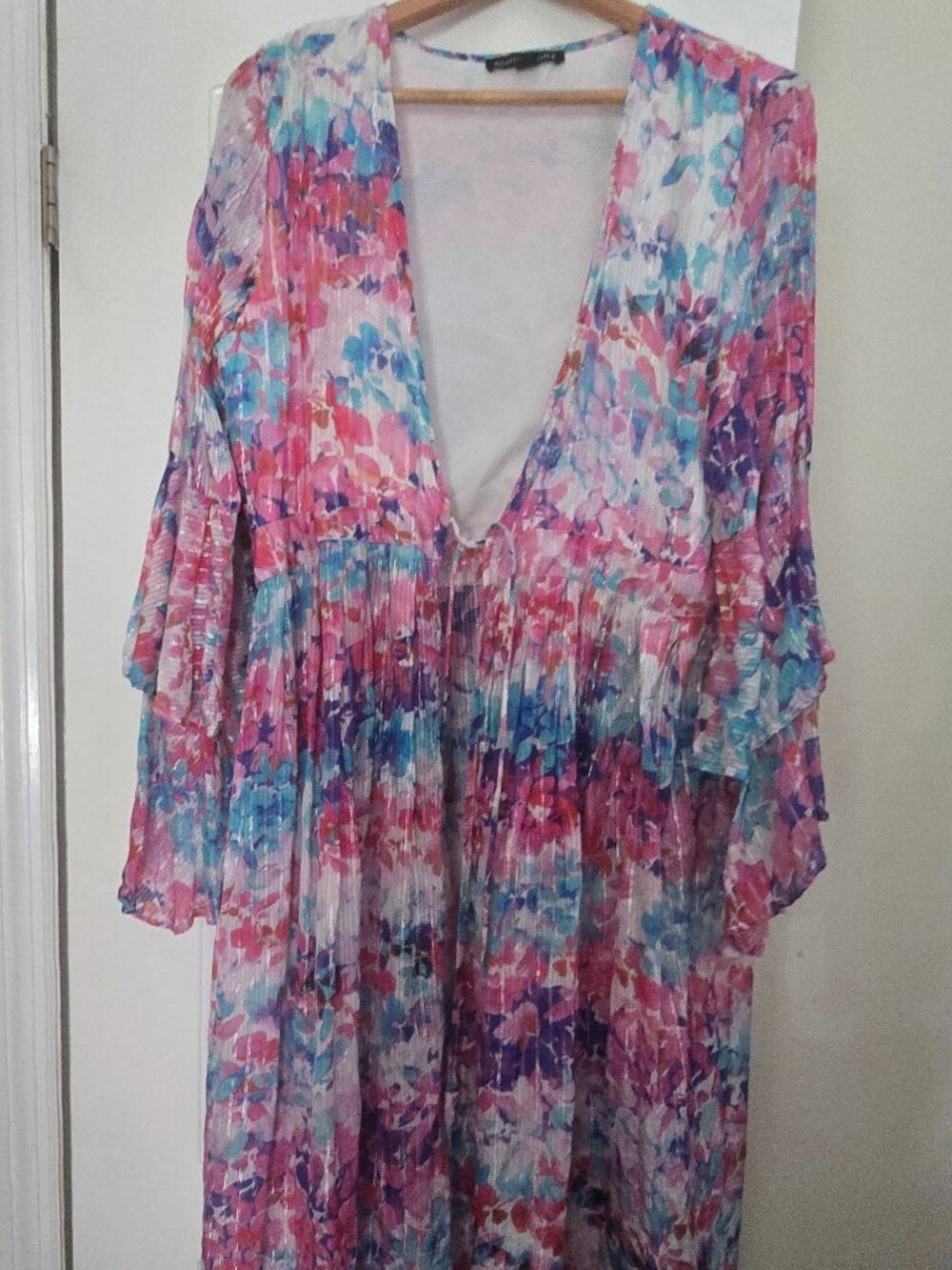 Boston Proper • Watercolor Garden Print Shimmer Duster